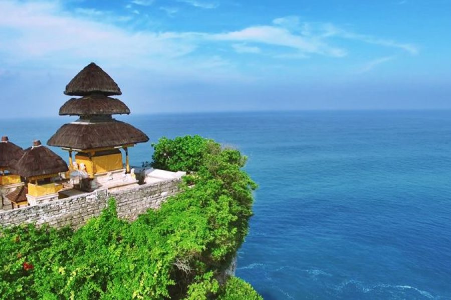 Aerial view of Uluwatu cliff in Bali
