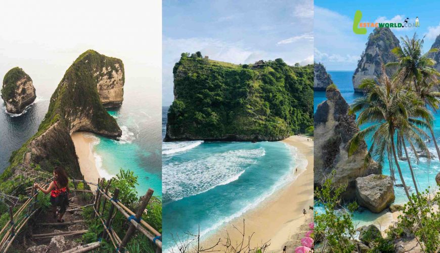 A collage of three images showing the highlights of Nusa Penida tour packages.