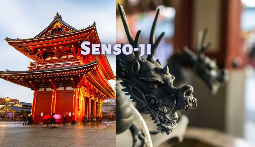 "Alt text: Photo of Senso-ji, one of the oldest and most famous temples in Tokyo, Japan. Admire the stunning architecture of the temple and immerse yourself in the peaceful surroundings. Explore the vibrant streets and bustling markets surrounding the temple and experience the traditional way of life in Japan. Don't miss out on this unique and authentic cultural experience, book your trip now and let us take you on a journey through the Land of the Rising Sun.