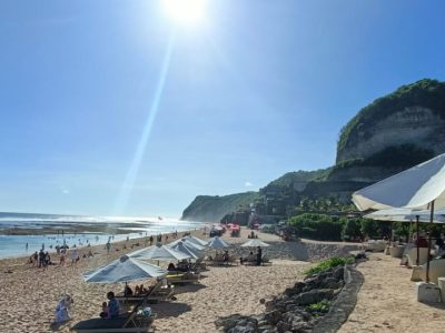 Shacks at Melasti Beach Bali
