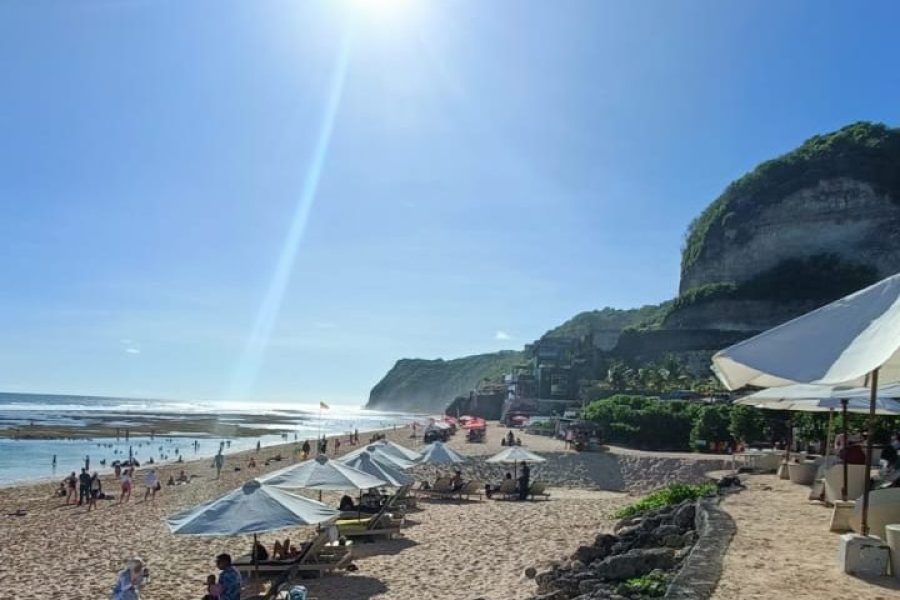 Shacks at Melasti Beach Bali