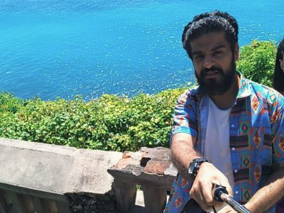 Adit Sarin clicked the selfie with Ridhima Bhatt at Uluwatu temple cliff. The water is so blue that it blows the mind out. Adit Sarin clicked the selfie with Ridhima Bhatt at Uluwatu temple cliff. The water is so blue that it blows the mind out.