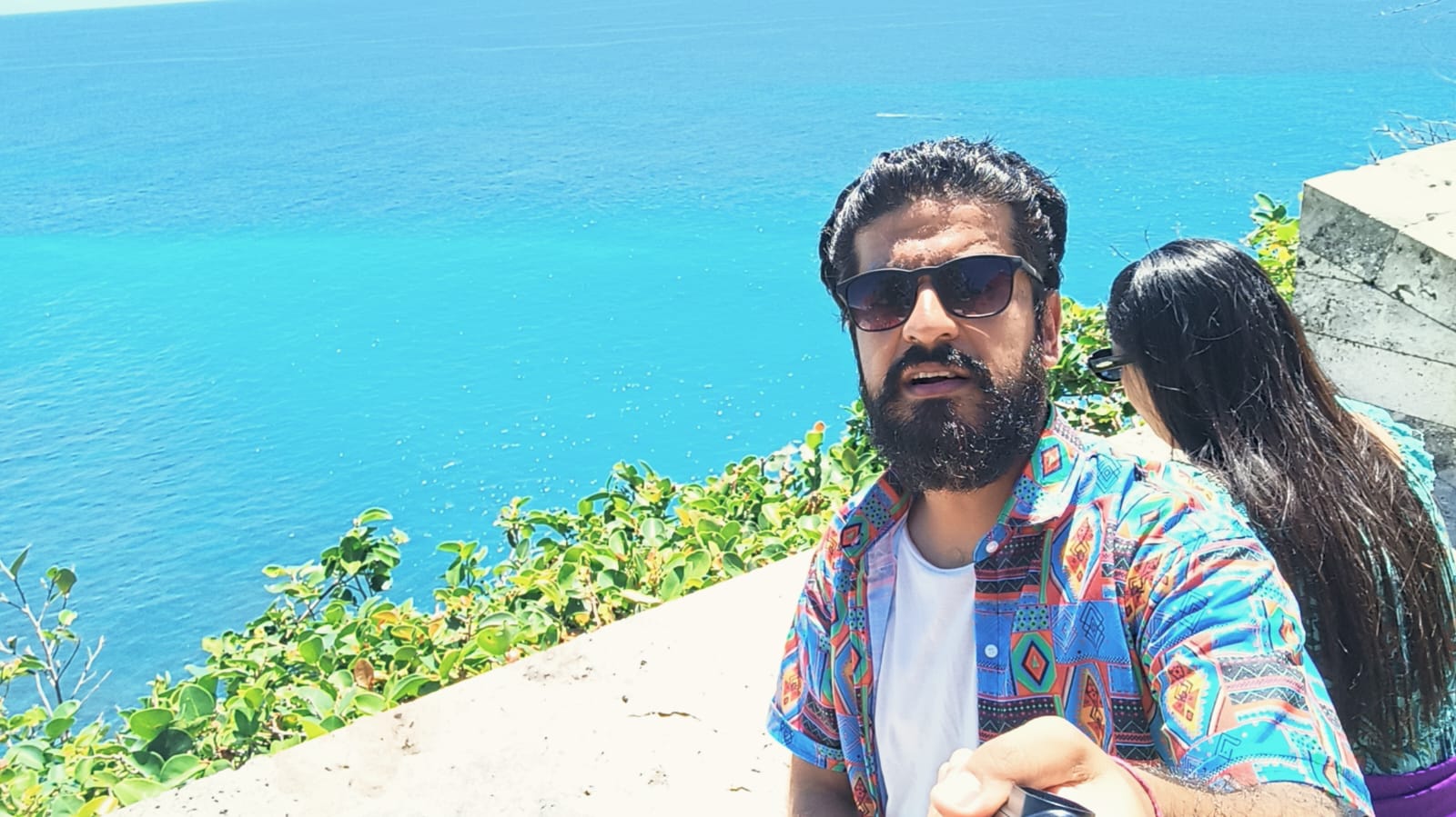 Selfie clicked at Uluwatu Temple cliff