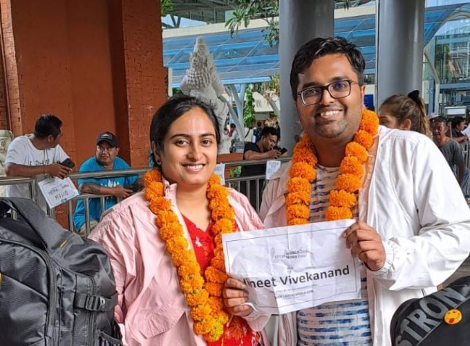mr Vineet and her wife was warmly welcomed at Bali airport by Lestacworld's team.