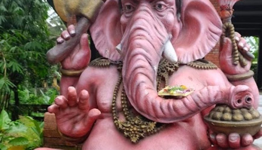 Ganpati in Bali with angrey expressions unlike in India