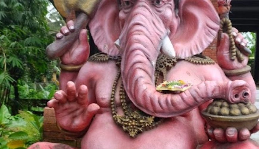 Ganpati in Bali with angrey expressions unlike in India
