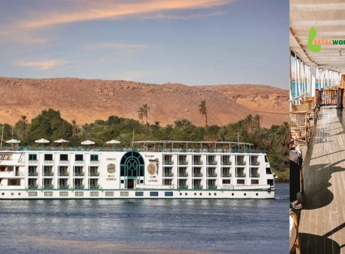 11 Nights 12 days Egypt tour package- A luxurious Nile river cruise ship sailing along the tranquil waters