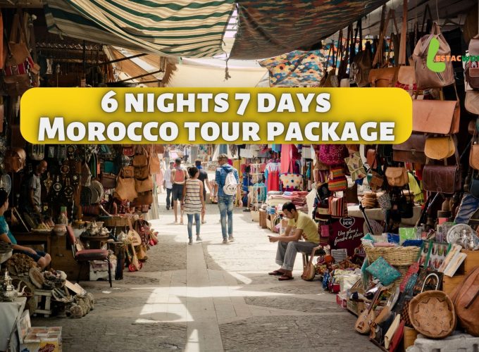 6 nights 7 days Morocco tour package - The Cathedral and The Bazaar - Image showcasing the beautiful architecture of a cathedral and the bustling atmosphere of a bazaar in Morocco.