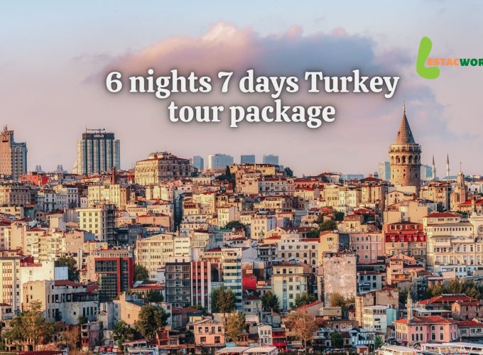 A captivating skyline of Istanbul's iconic buildings during a 6 nights 7 days Turkey tour package.