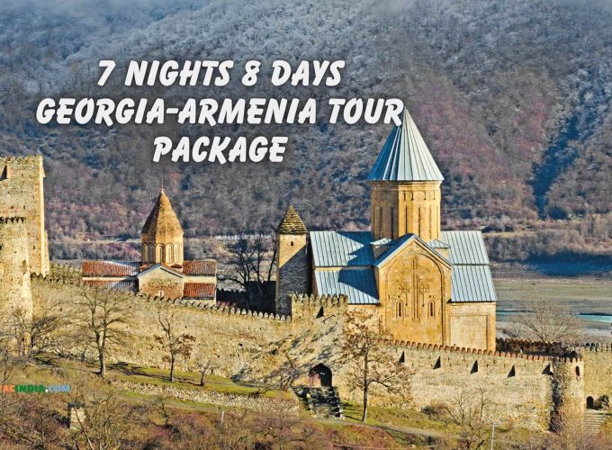 Group of travelers enjoying the scenic landscapes and cultural delights during the 7 nights 8 days Georgia-Armenia tour package.