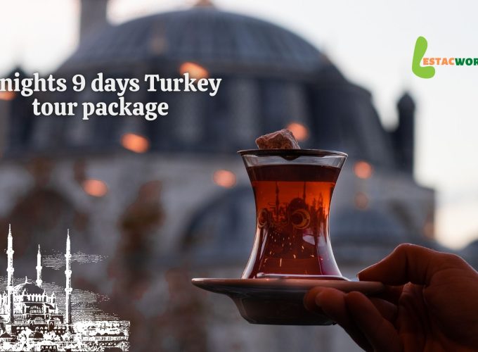 A group of travelers exploring the ancient ruins of Ephesus during the 8 nights 9 days Turkey tour package.