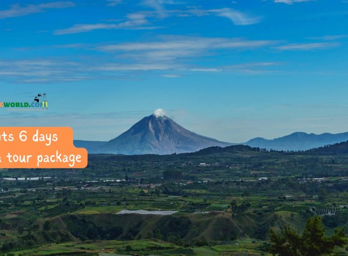 5 nights 6 days Sumatra tour package - Panoramic View of Mount Sibayak in Berastagi