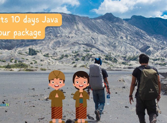 Tourists trekking towards Mount Bromo, part of the 9 nights 10 days Java tour package.