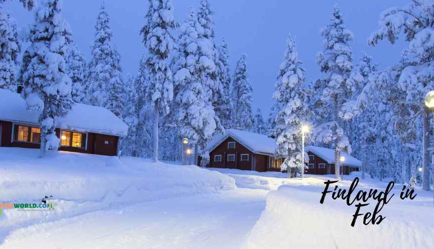 Snow-covered landscapes in Finnish Lapland, a captivating sight in February - Is February the right time to visit Finland?