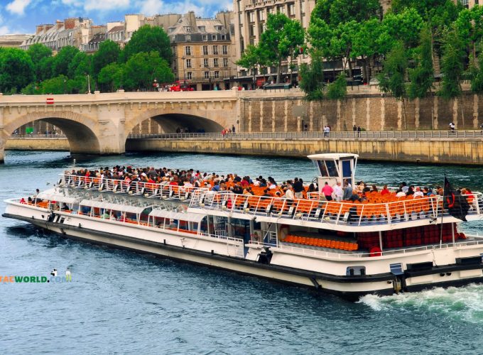 Scenic Seine River cruise with iconic Paris landmarks in view