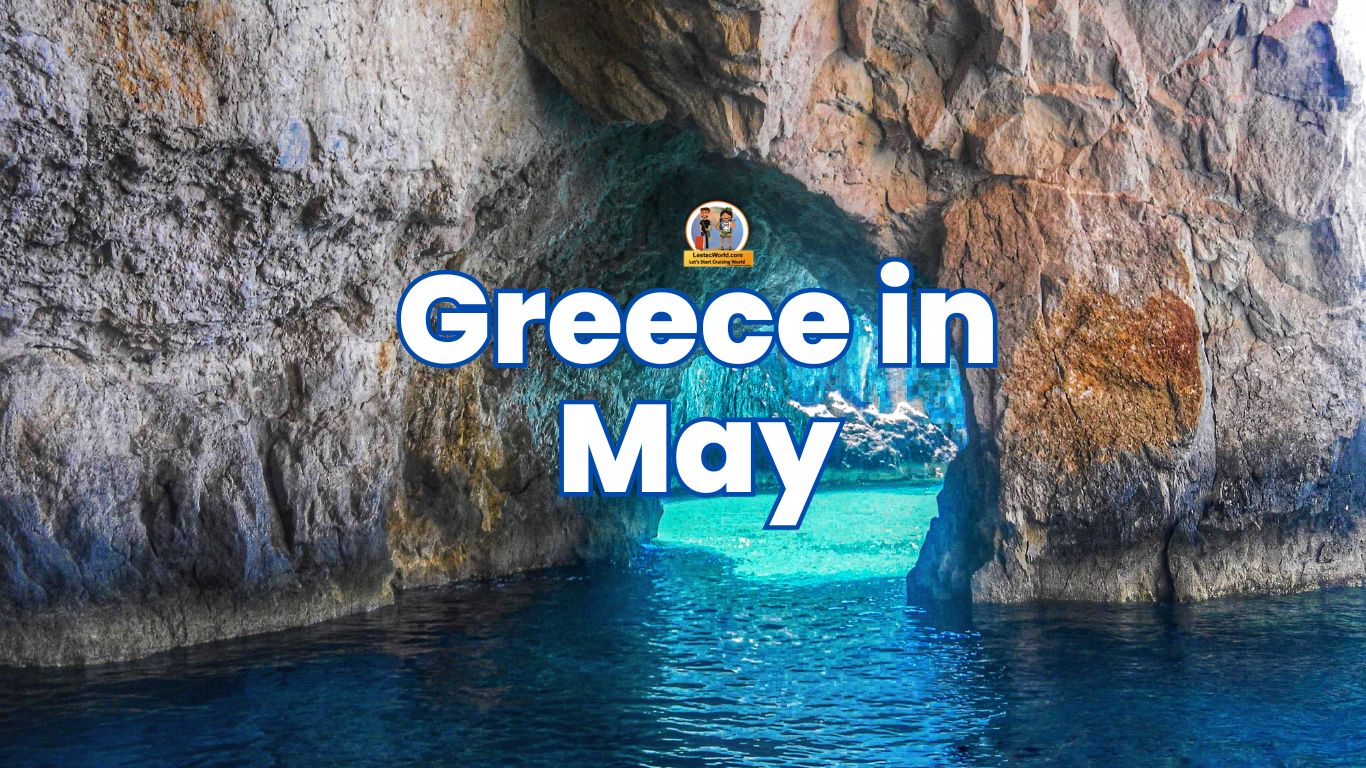 A mesmerizing sea cave with crystal-clear water passing through cliffs in Greece.