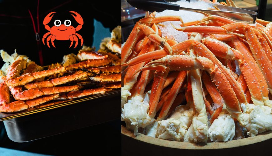 Freshly prepared king crabs served after a Kirkenes crab safari, showcasing a delicious Arctic feast.