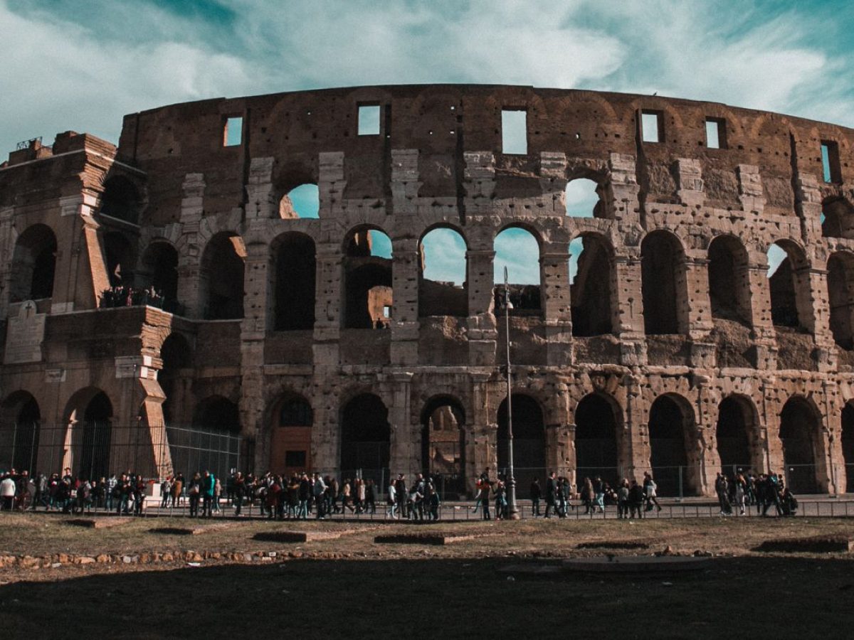 Colosseum in Rome, Italy with a clear sky